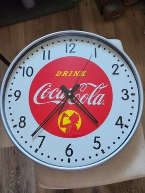 Coca Cola Red & White Retro Wall Clock